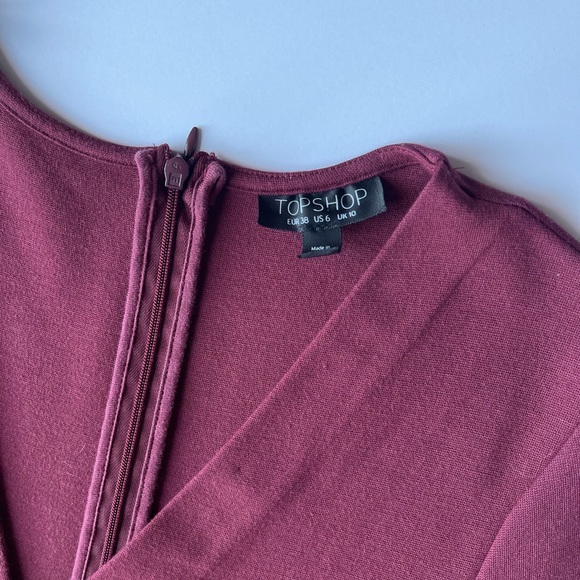 TOPSHOP WRAP STYLE DRESS WITH 3/4 SLEEVES - Picture 7 of 17